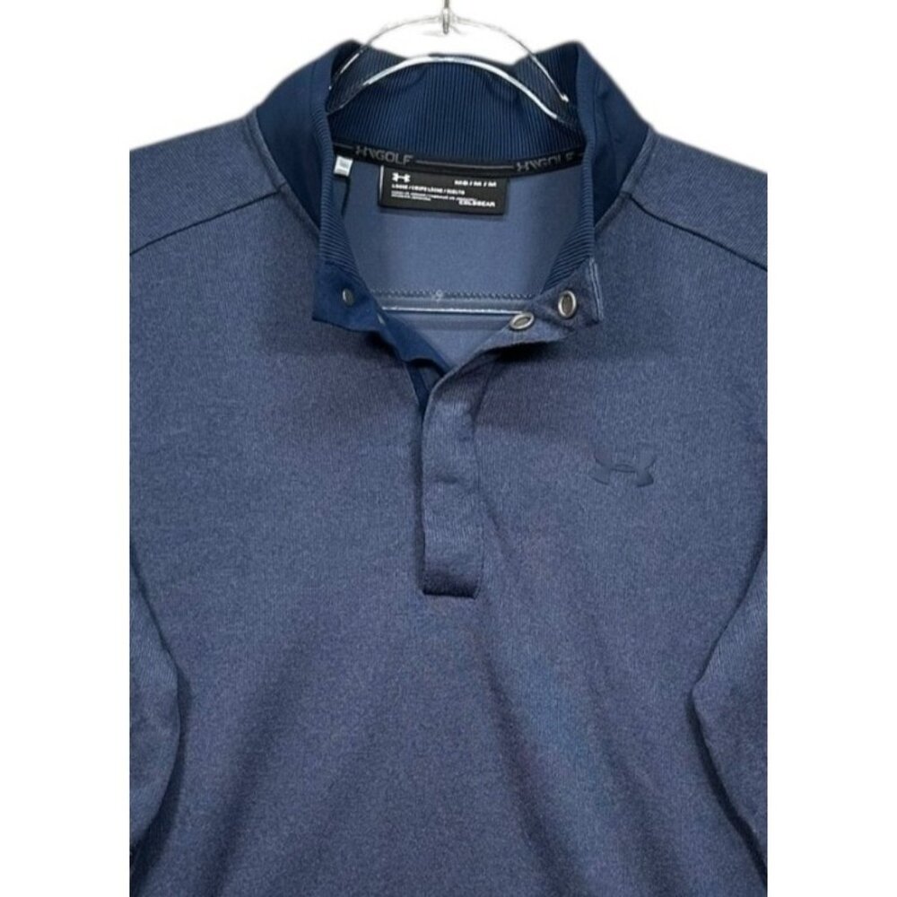 Under Armour ColdGear Navy Golf Pullover Medium Sweater Performance Top